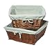 Baby : Set of 2 Cherry Shelf Baskets with Sage Liners- 16x16"