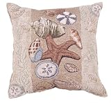 Seashell Collection Beachside Decorative Throw Pillow 17" x 17"