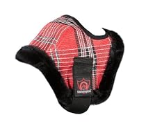 Kensington Mini Fly Mask with Fleece Trim (Over 34-Inch), Size B, Deluxe Red Plaid
