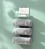 FLORAL TILED TOWEL RACK