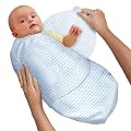 Kiddopotamus SwaddleMe 100% Cotton Flannel Large, Blue Gingham
