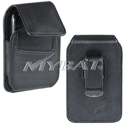 Premium Black High Quality Leather Vertical Pouch Cover Carry Case Holster Short Magnetic Closing Flap for Garmin A50 Asus Garminfone - Hewlett-Packard HP iPAQ Glisten - HTC DASH - Motorola i1 - MB501 Cliq XT - Q - Q9h - Q9m - PCD TXT8030 Razzle - BlackBerry Curve 8300 - 8310 - 8330 - 8350I - 8800 - 8830 - 9000 - 9500 Storm - 9550 Storm2 - 9630 Tour - 9650 Bold - Samsung i220 Code - I225 Exec - i350 Intrepid - i617