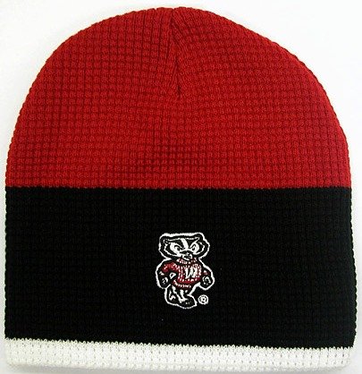 Buy Wisconsin Badgers NCAA Cuffless Knit Hat Beanie by Colosseum