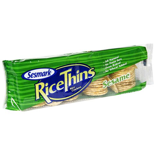 Sesmark Rice Thins, Sesame, Gluten Free, 4.25-Ounce Packages (Pack of 12)