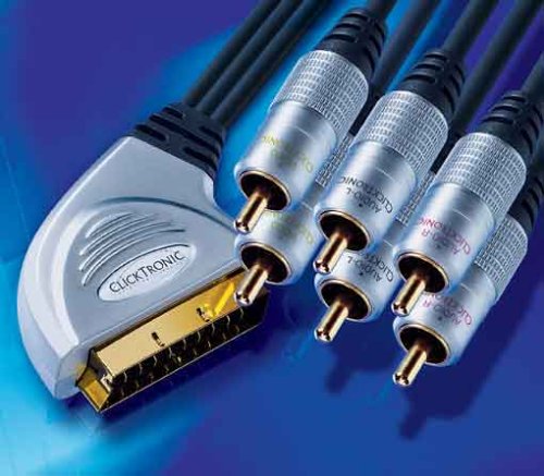 Clicktronik Scart Adapterkabel Stecker auf 2 x Cinch-Stecker 5m Preisvergleich