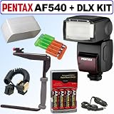 Pentax AF-540FGZ Flash for Pentax and Samsung Digital SLR Cameras + Deluxe Bracket Accessory Kit