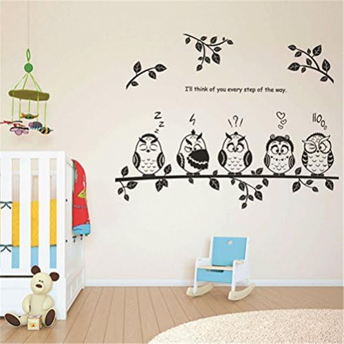 Kaymi Children's room decor living room stickers Owl branches wall stickers JM8353