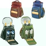 Outdoor Living : Picnic Time Caddy Golf Cooler/Backpack w/ Wine & Cheese Service for 2