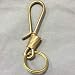 ZHONGJIUYUAN 1 Piece Solid Pure Brass Key Chain Hook Wallet Clip Accessories Car Keychain Pendant Belt Hanging (L : 3.4