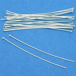 20 Sterling Silver Jewelry Headpins 26 Gauge 1.5 Inches