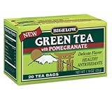 Bigelow Green Tea with Pomegranate 20-Count Boxes (Pack of 6)