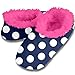 Snoozies Dots and Hearts Fleece Lined Womens Footies