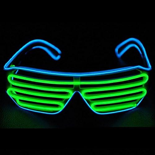 EL wire window-shades glassess LED Light Up Shutter Glasses , LED Flashing Glasses for Party and Dancing