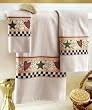 Country Star Folk Art Bath Towels Set by Collections Etc