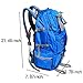 PioneerHiker 50L Water-resistant Hiking Backpack Daypack for Camping Travel Blue