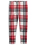 カーターズ Carter's フリース レギンス & ベビー・デポ モスリン ウォッシュクロス Plaid Fleece Leggings 8 (124-133cm) [並行輸入品]