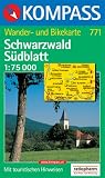  : Kompass Karten, Schwarzwald, S&uuml;dblatt: Wander- und Bikekarte. Touristische Hinweise auf der Kartenr&uuml;ckseite