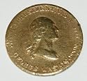 100-Year Old George Washington Commemorative Token -- American Fabious -- Brass -- Extra Fine Condition