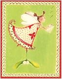Caspari Box of 20 3-3/4 by 4-3/4 Holiday Notecards, Sweet Angel