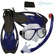 Snorkeling Scuba Dive Fins Mask Dry Snorkel Set