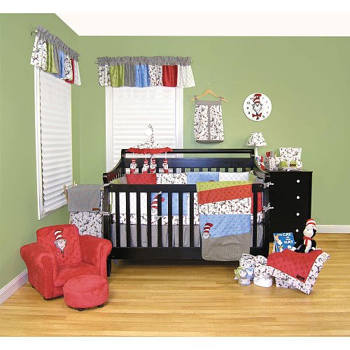 30035 DR SEUSS CAT - 4 PC CRIB SET