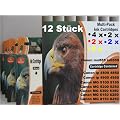12 komp. Druckerpatronen f�r Canon 4 x schwarz PGI-525BK 2 x schwarz CLI-526BK 2 x blau CLI-526C 2 x rot CLI-526M 2 x gelb CLI-526Y