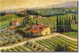 Afternoon Vineyard by Joanne Morris - Artwork On Tile Ceramic Mural 17