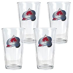 Colorado Avalanche NHL 4pc Pint Ale Glass Set by Great American Products