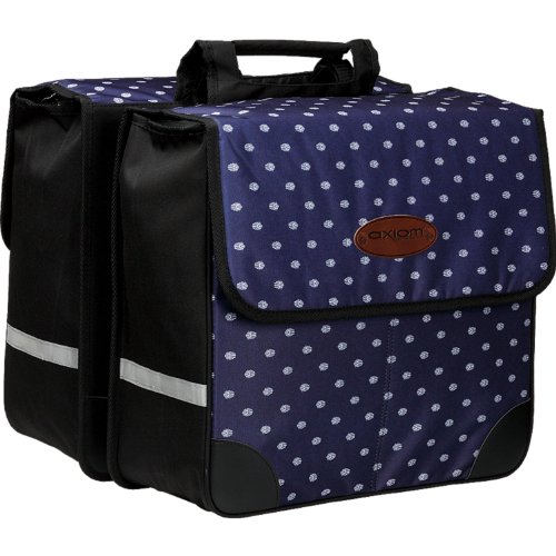  Axiom Gatherer Shopper Pannier Set, Navy Print