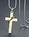 Aoiy Men's Stainless Steel Lord's Prayer Cross Halo Pendant Necklace, 23