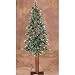 3' Alpine Frosted Artificial Christmas Tree W/ Pine Cones - Pre-Lit Clear Lights