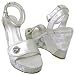 Coach Kira Metallic Platinum Wedges