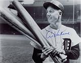 Al Kaline Autographed Detroit Tigers 11x14 Photo - Holding Bats
