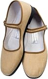 Almond Flax Mary Jane Chinese Shoes