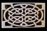 Celtic Rectangular Knot Colored Pewter Belt Buckle
