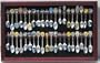40 Souvenir, Baby, Sterling Spoon Display Case Cabinet Holder Rack with Glass Door, Glass Door - Cherry Finish