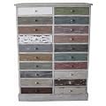 Kommode 20 Schubladen Schrank Konsole Antik - H127cm