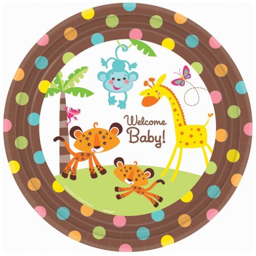 Fisher Price Baby Shower Banquet Dinner Plates (8) Party Supplies