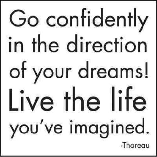 Go confidently In The Direction Of Your Dreams Journal