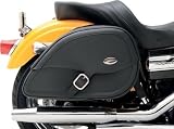 Saddlemen Drifter Teardrop Saddlebags with Shock Cutaway - Black