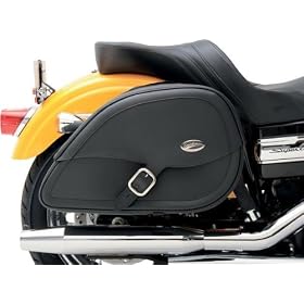 Saddlemen Drifter Teardrop Saddlebags with Shock Cutaway - Black