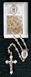Baptismal Rosary - Boy's - 16" Chain - Matching Pendant - Gold Plated - MADE IN ITALY - Gift Box Included