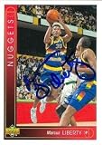 Marcus Liberty Autographed/Hand Signed Basketball card (Denver Nuggets) 1993 Upper Deck #81