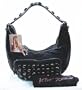 Betsey Johnson Bebop Black Hobo Handbag Bag