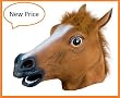 Holloween Decorations Props Creepy Adult Horse head latex Rubber Mask Costume Prop Novelty