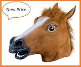 Holloween Decorations Props Creepy Adult Horse head latex Rubber Mask Costume Prop Novelty