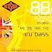 Rotosound RS88LD Black Nylon Flatwound Bass Guitar Strings (65 75 100 115)