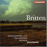 Britten: String Quartets Nos. 1 & 3; Three Divertimenti; Alla marcia (Audio CD) - B000000AZG