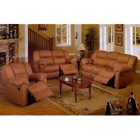 Brown Microfiber Living Room Set