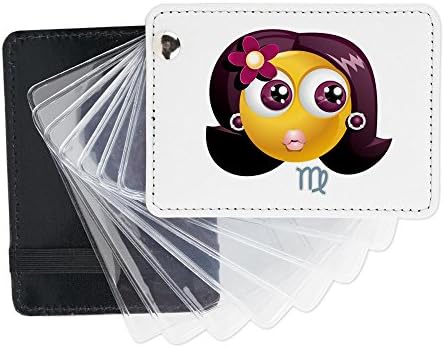 Truly Teague Leather Card Holder Wallet SmileyFace Zodiac Virgo